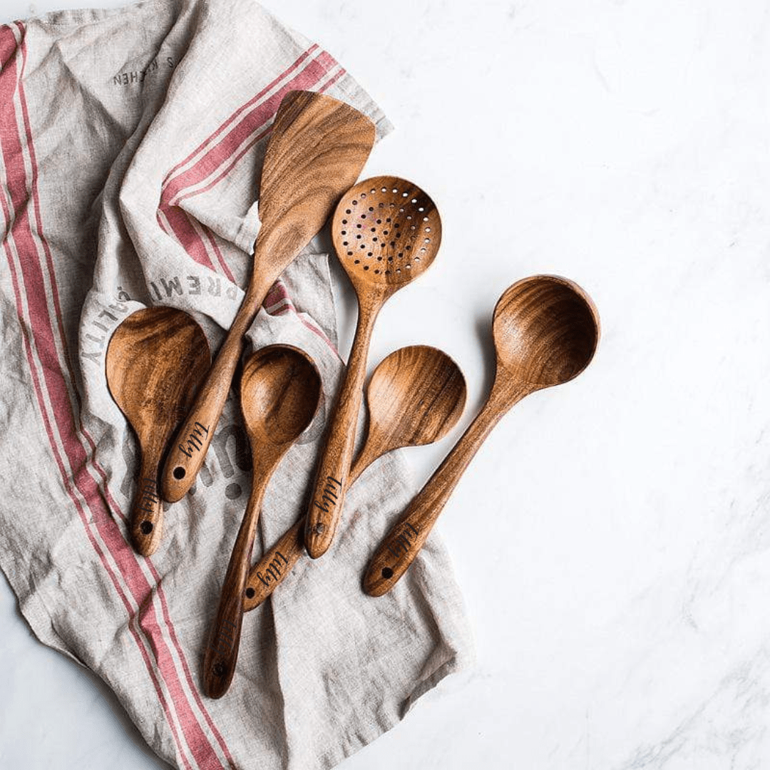 Exquisite Teak Kitchen Utensils Set