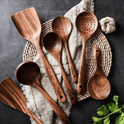 Exquisite Teak Kitchen Utensils Set