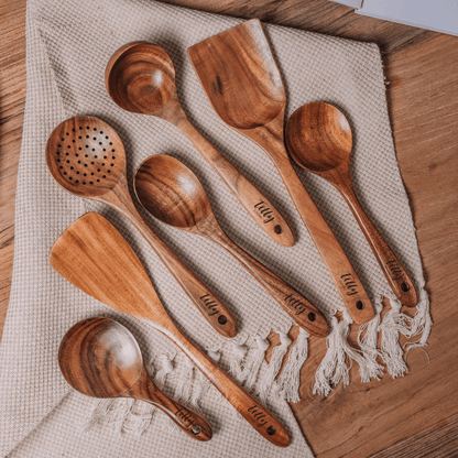 Exquisite Teak Kitchen Utensils Set