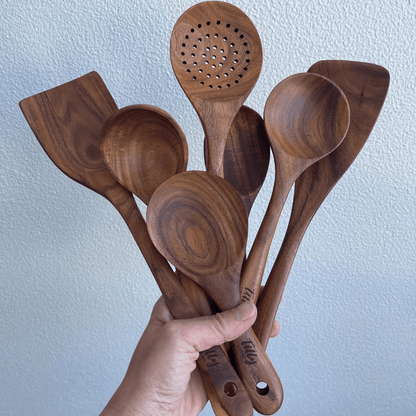 Exquisite Teak Kitchen Utensils Set